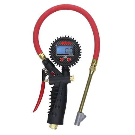 Milton Digital Inflator Gauge with Straight Foot Head Chuck S-577D